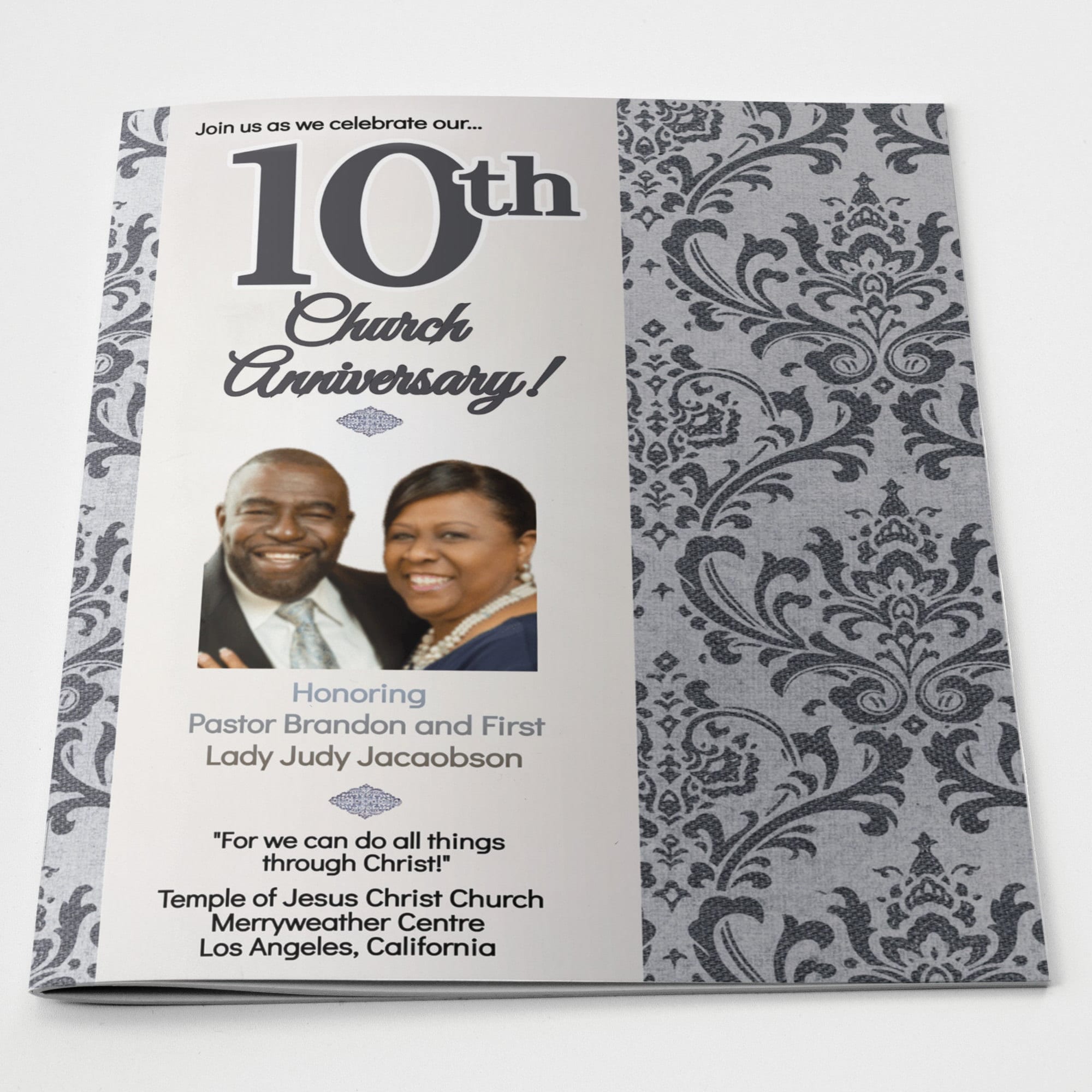 corjl-church-pastors-anniversary-service-program-template-editable-in-corjl-vintage-silver-size-11x17-folded-8-5x11-8-pages-etsy for Free Printable Pastor Anniversary Cards CORJL Church / Pastors Anniversary Service Program Template | Editable in Corjl | Vintage Silver ©| Size: 11x17-folded-8.5x11 | 8 Pages - Etsy for Free Printable Pastor Anniversary Cards