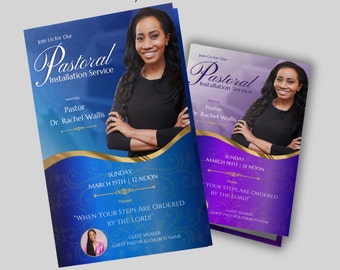 Pastoral Installation Program Template | Church Inauguration (Digital Download)