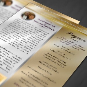Church Anniversary Program Template | Silver & Gold (8.5x11) (canva ...