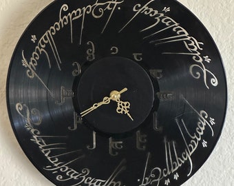 The One Ring Vinyl Clock Face – Elvish Numerals (Mechanism NOT Included)