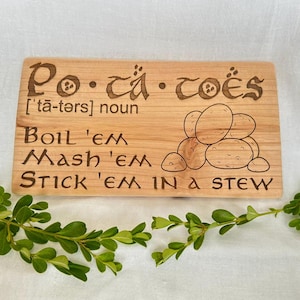 Samwise Gamgee Potatoes Sign (10" x 5.5" x .5" Wood)