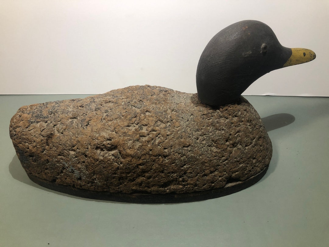 Vintage Cork Duck Decoy With Glass Eyes Hand Carved & Etsy
