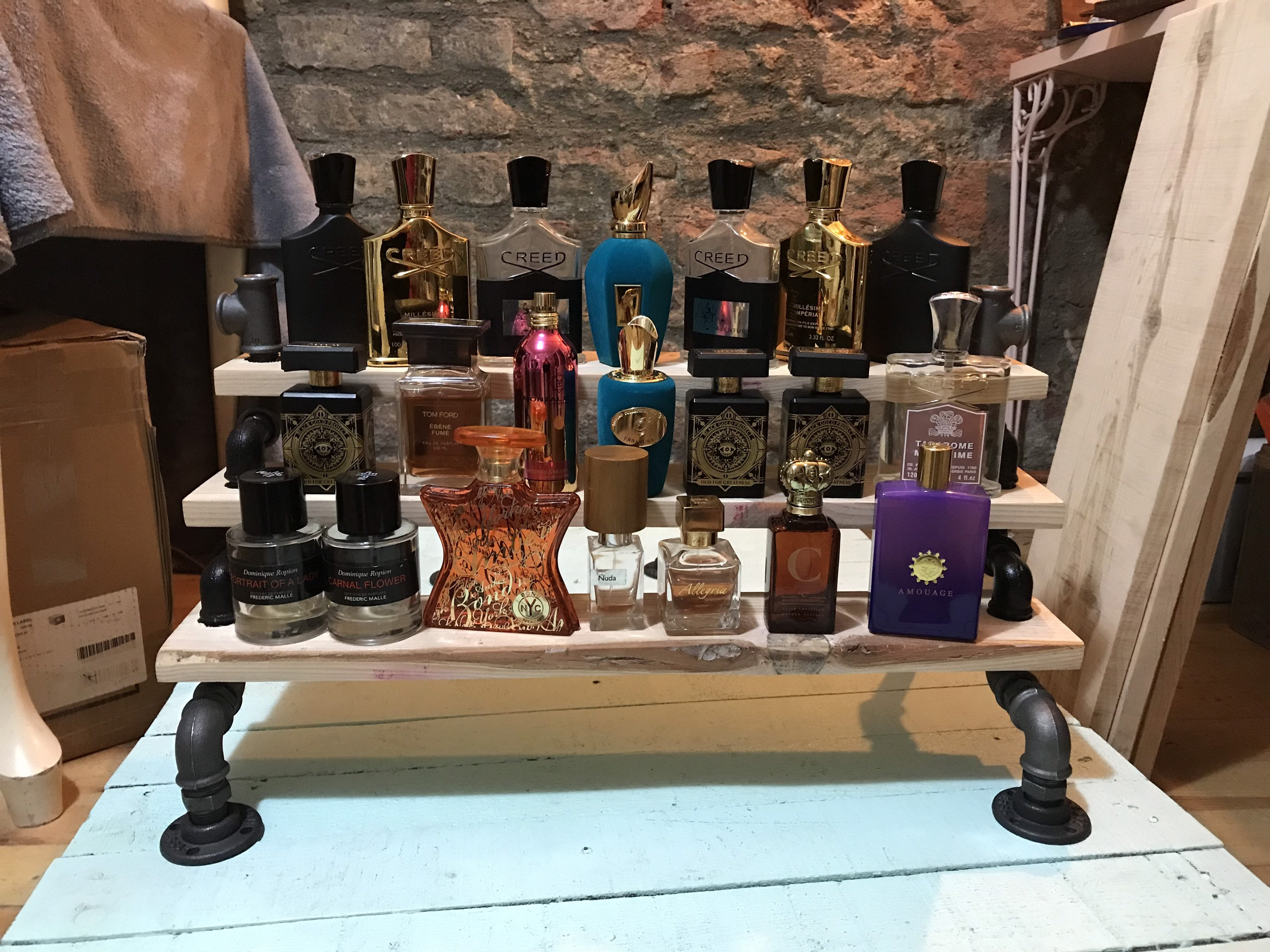 Fragrance Organizer /rustic Wood Shelf / Cologne Bottle Shelf Etsy