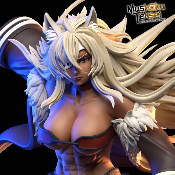 Anime Fantasy Girl STL File 3D Printing Digital STL File Anime Figure 0145