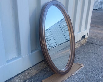 brown vintage wall mirror , 1990s