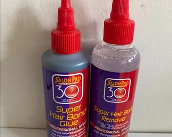 Salon Pro 30 Second Hair Bonding Glue 1 Oz & Hair Bond Remover 4 Oz
