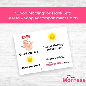 Bonjour MM1a | Circle Time Vis-Stim Unique | Cartes de chansons visuelles
