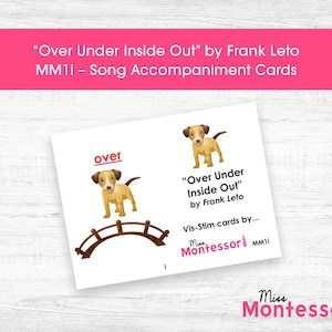 Dessous Dessus À l’envers MM1i | Circle Time Vis-Stim Unique | Cartes de chansons visuelles