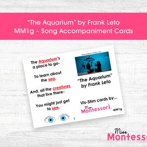 L'Aquarium MM1g | Circle Time Vis-Stim à l'unité | Cartes de chansons visuelles