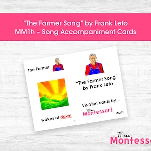 La chanson du fermier MM1h | Circle Time Vis-Stim Unique | Cartes de chansons visuelles