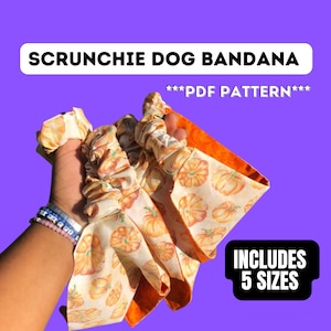 DIY Slip on Dog Bandana Pattern - Dog Sewing Pattern- Slide On Bandana- Elastic Dog Bandana Pattern- Dog Pattern Printable- Digital Downlaod