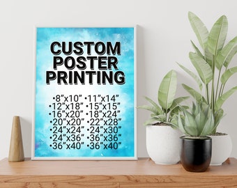 Custom Poster Printing, Custom Print Poster, Family Photo Poster, Wedding Poster, Movie Poster, Anime Poster, Event Poster, Birthday Poster