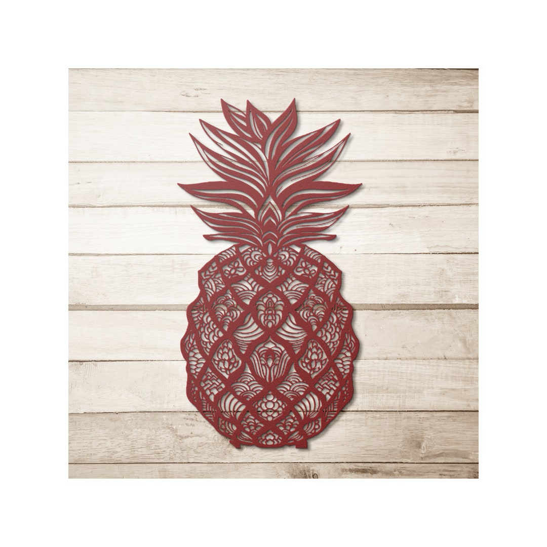 Apanda Metal Pineapple Wall Decor Tropical Pineapple Art Wall Etsy