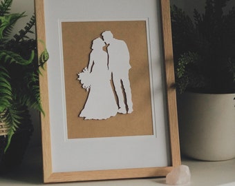 Wedding / Anniversary Silhouette Papercutting