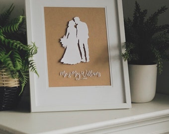 Wedding / Anniversary Silhouette Papercutting