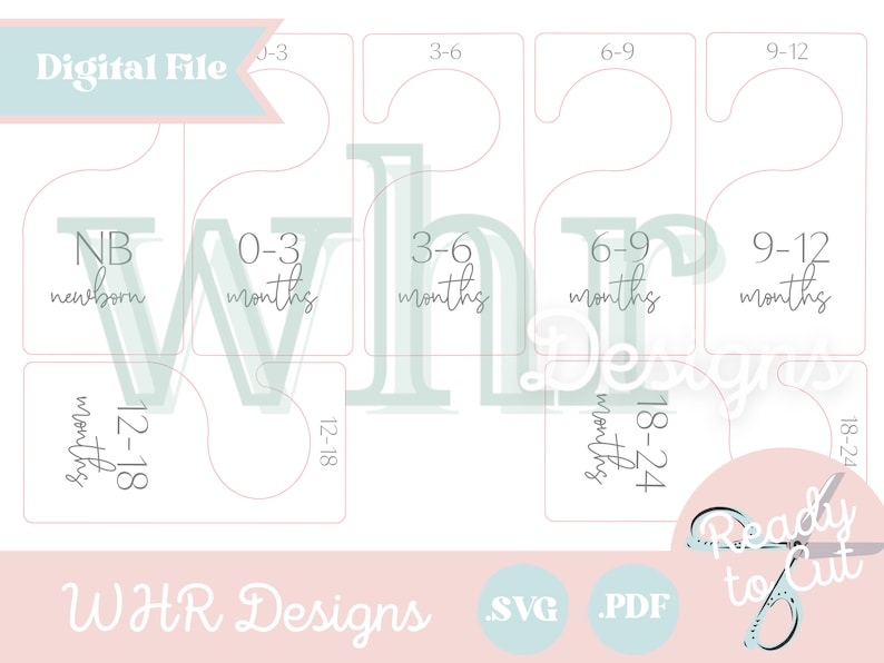 SVG Nursery Organization Baby Closet Dividers Digital File Etsy Canada
