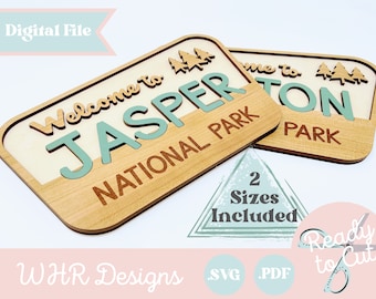 National Park Sign SVG: Camping Decor Laser Cut File (Digital Download)