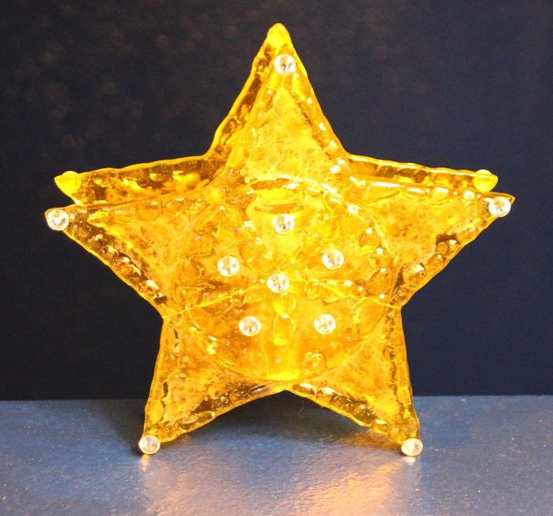 Glass Tree Topper Original One of A Kind Tree Topper Fused Etsy