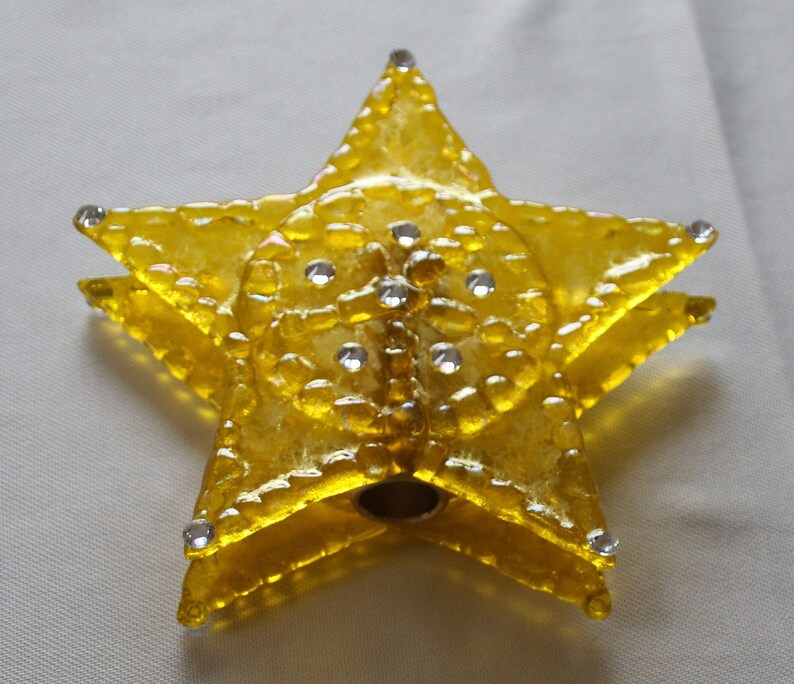 Glass Tree Topper Original One of A Kind Tree Topper Fused Etsy