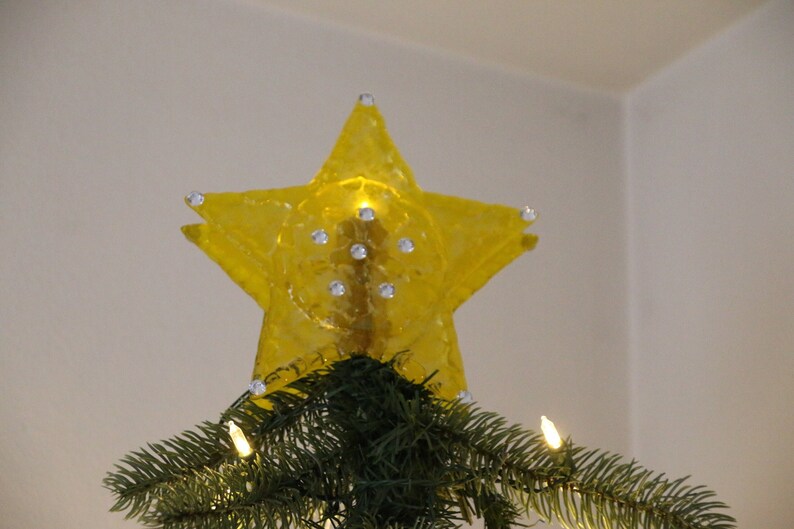 Glass Tree Topper Original One of A Kind Tree Topper Fused Etsy