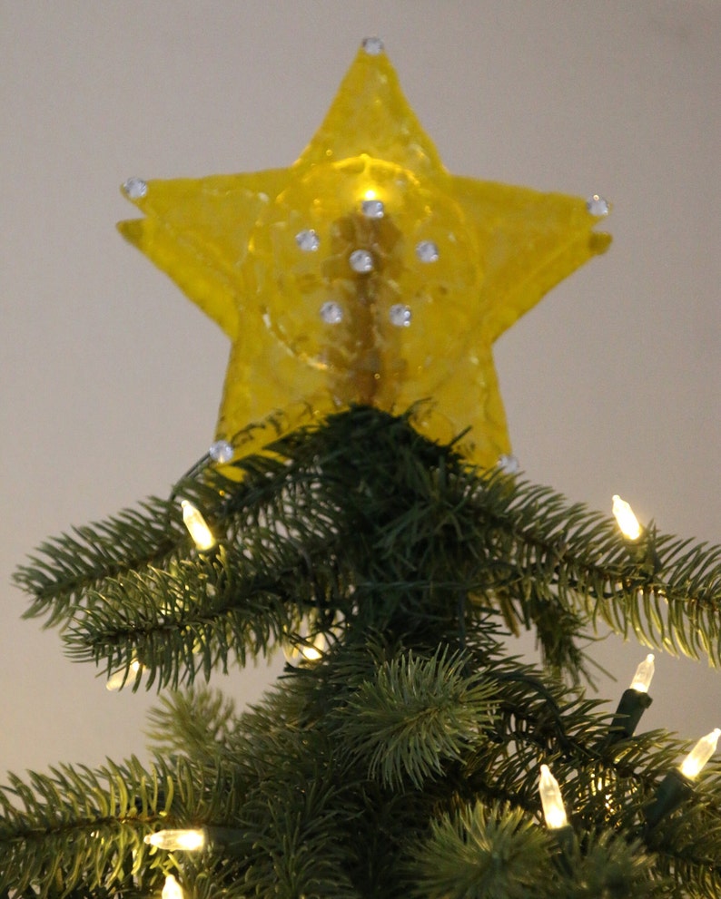 Glass Tree Topper Original One of A Kind Tree Topper Fused Etsy