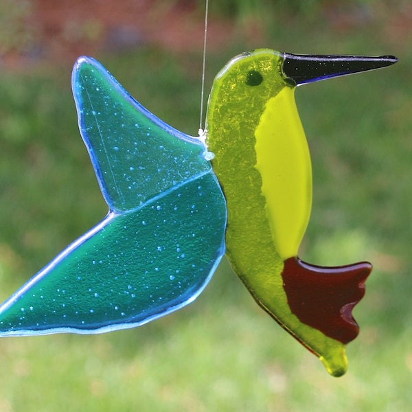 Hummingbird Mobile, Solar Suncatcher, Mobile, Yard, Deck, Patio, Garden Suncatcher, Bird Suncatcher, Mobile, Original Suncatcher