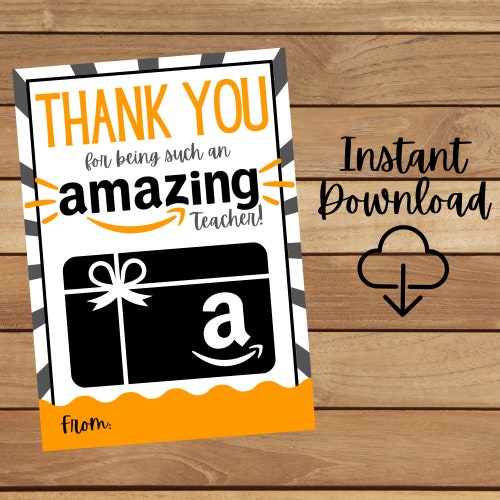 Teacher Gift Card Holder Amazon Gift Card Holder End of Year Etsy