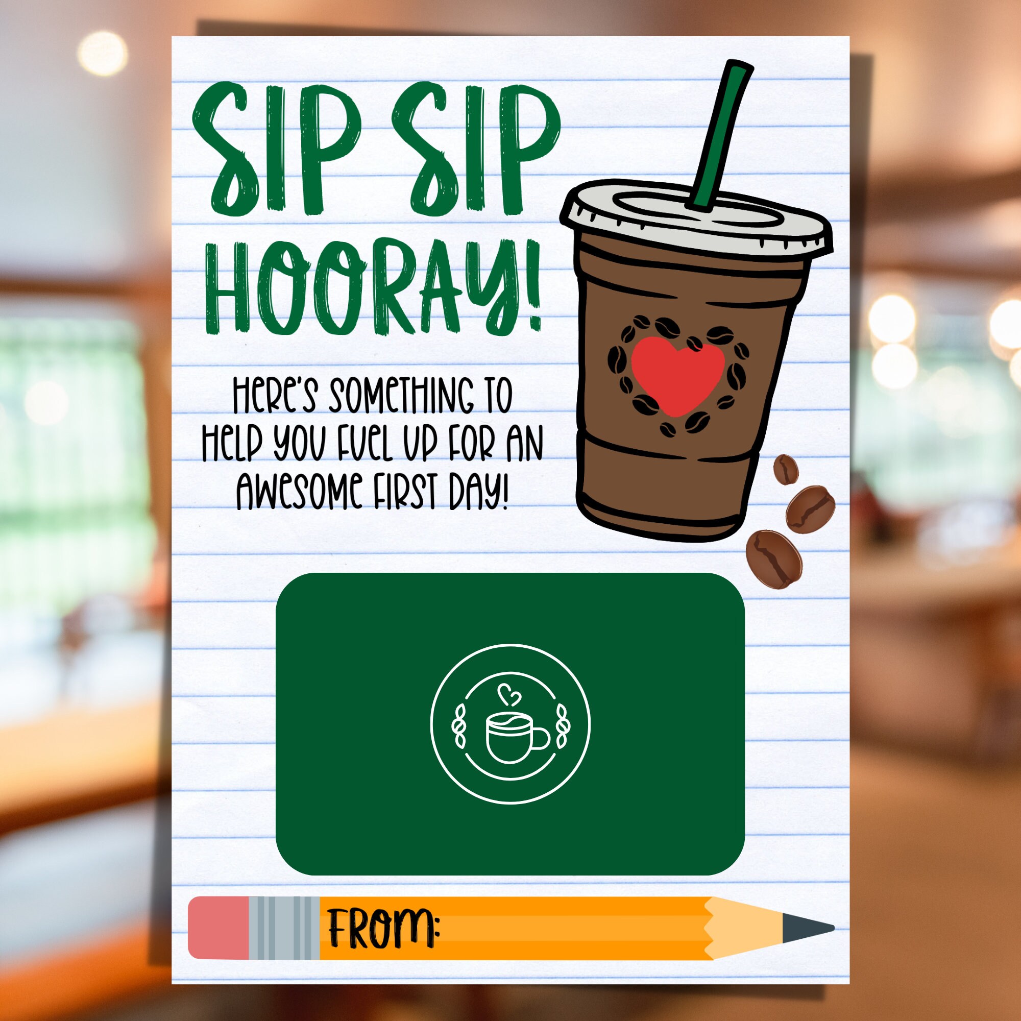 Sip Sip Hooray Back to School Gift Card Holder, Teacher Gift, Back to ...