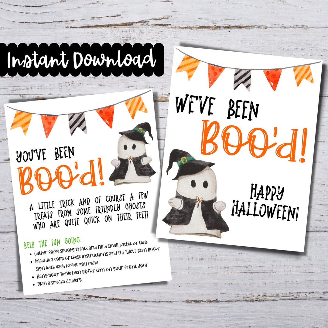 You've Been Boo'd Printable, You've Been Booed, Halloween Boo Basket ...