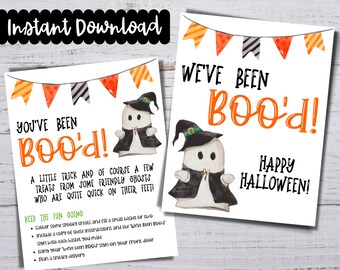 You've Been Booed Printable Set, Halloween Boo Basket (PDF)