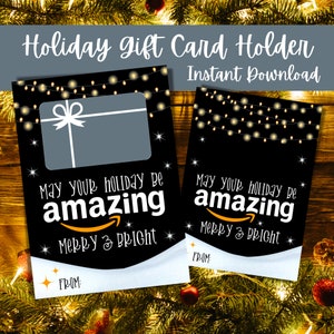 Merry & Bright Geschenkkartenhalter, Urlaub Geschenkkartenhalter, Personal Geschenkkartenhalter, Geschenkkartenhalter für Lehrer, Amazon Geschenkkartenhalter