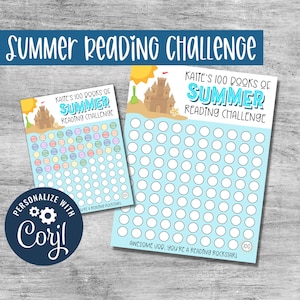 Summer Reading Challenge, Reading Chart for Kids, Reading Chart, Summer Reading, Book Challenge, Editable Download, Editable Reading Chart
