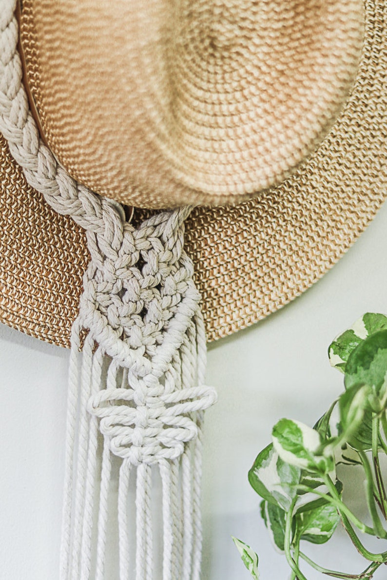 PDF Pattern Macrame Hat Hanger Delilah, Hat Holder, DIY Macrame, Step-by-step Instructions, Knots Guide, Beginner Friendly, Fun Home Decor image 6