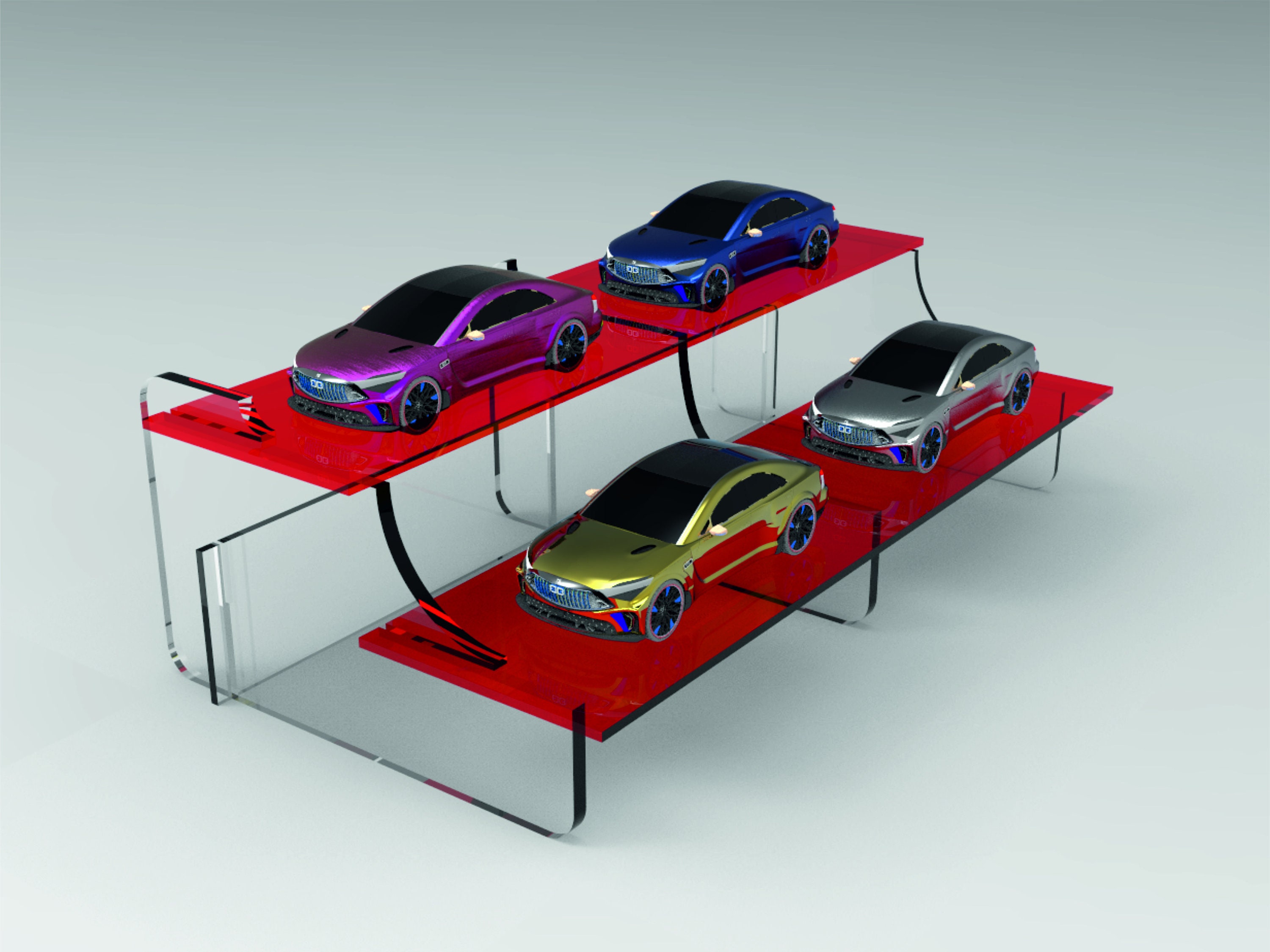 Stunning Detolf Display: Acrylic Colored Transparent Plexi Portable ...