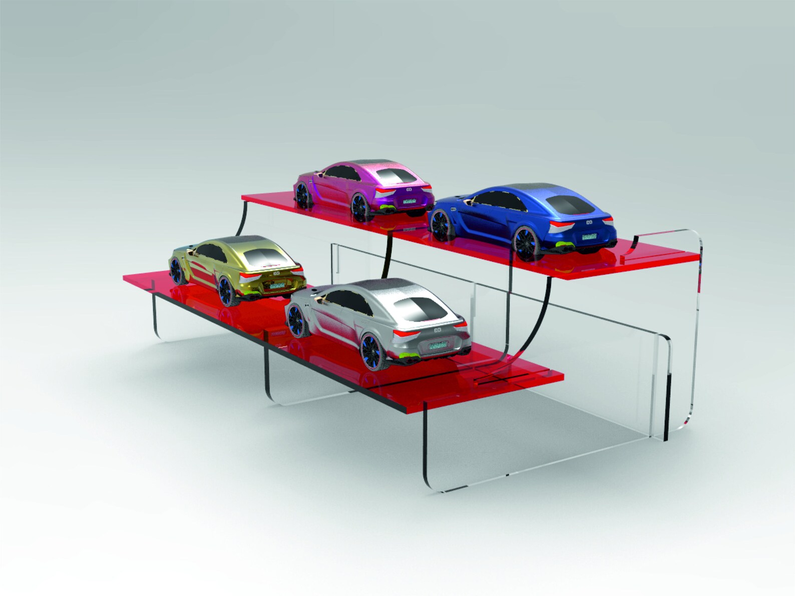 Stunning Detolf Display: Acrylic Colored Transparent Plexi Portable ...