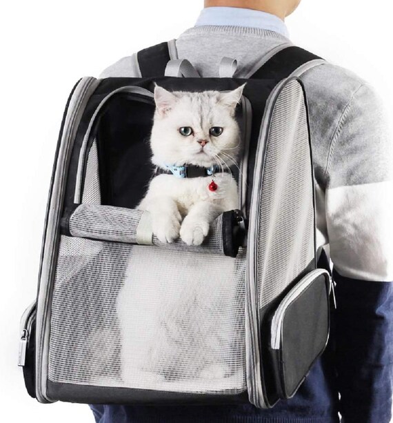 Pet Cat Backpacks Breathable Outdoor Cat Carrier Bag for Small Dogs Cats  Transport Carrying Bags Portable Travel Pet Backpack