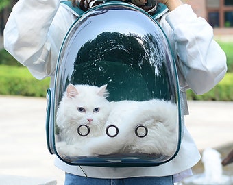 Sac de transport pour chat, porte-chien pliable respirant, boîte de transport  pour chat sac pour animaux portable avec bandoulière réglable + bol idéal  pour les chats, les petits chiens (4