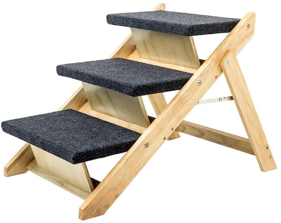 Rampa plegable para mascotas, rampa de madera natural para perros,  escalones para cama para perros, rampa portátil para perros con alturas  ajustables, escaleras plegables para perros, rampa para gatos -  España