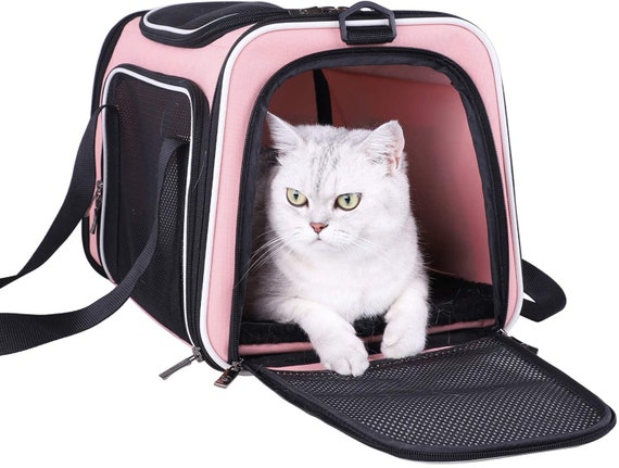 Easy Vet Visit Pet Carrier for Medium Cats and Small Dogs. Safe