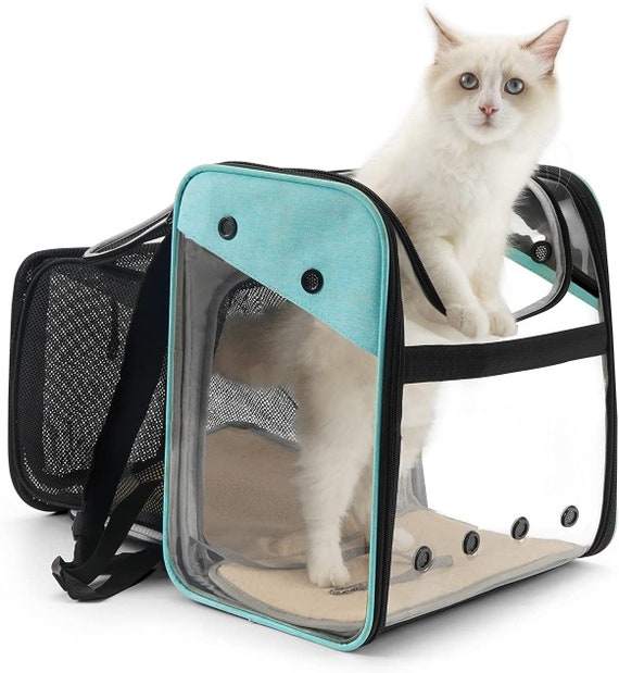 Cat Carrier, Pet Carrier for Large Cats, Soft-Sided Cat Carrier with a  Bowl/Front Storage Bag for Small Medium Cats Dogs up to 20lbs, Collapsible