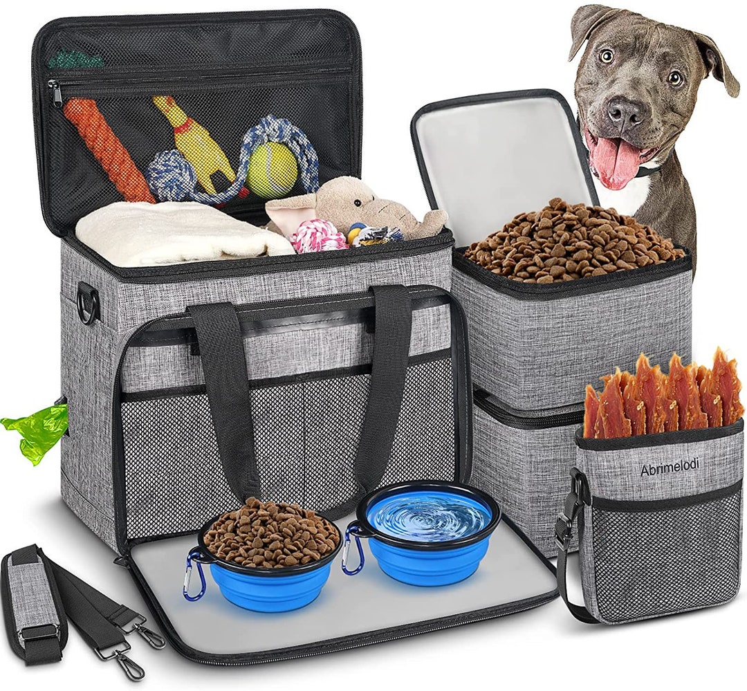 Dog Travel Bag Large Pet Travel Kit for Supplies Includes 2 Etsy