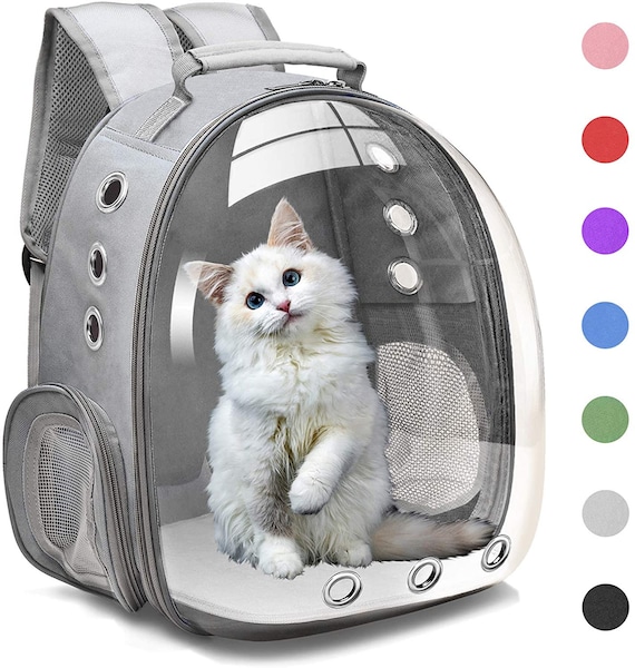 Breathable Cat Carrier Backpack Transparent Cat Capsule Bubble Bags for  Travel