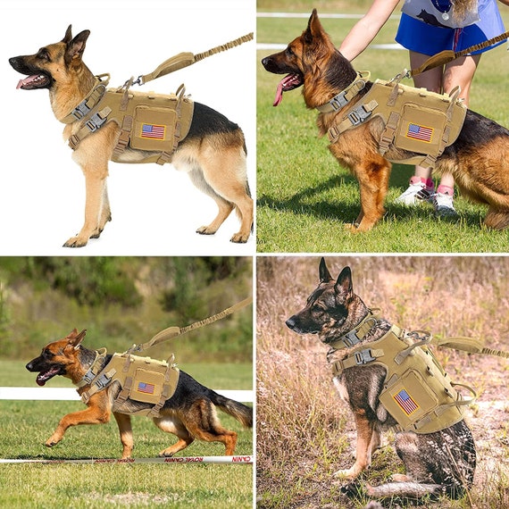 Shop Pair Of Removable Reflective Dog Harness Patches - German Shepherd Shop