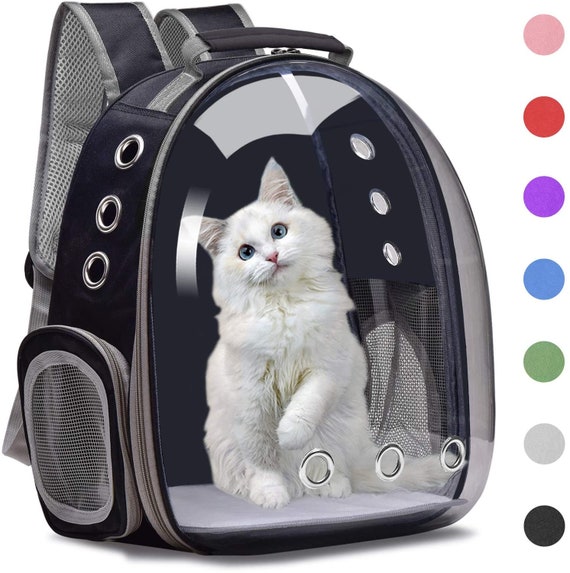 Cat Backpack Carrier Bubble Bag, Small Dog Backpack Carrier for Small Dogs,  Space Capsule Pet Carrier Dog Hiking Backpack Travel Carrier 