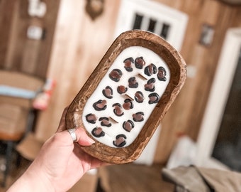 Cheetah Print Dough Bowl Candle