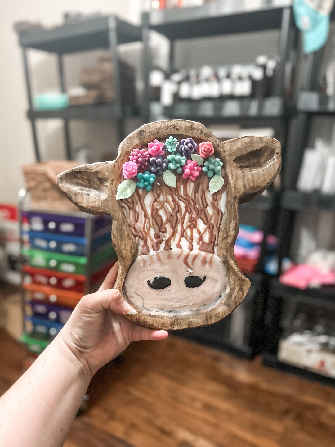 Highland Cow Dough Bowl Candle Etsy