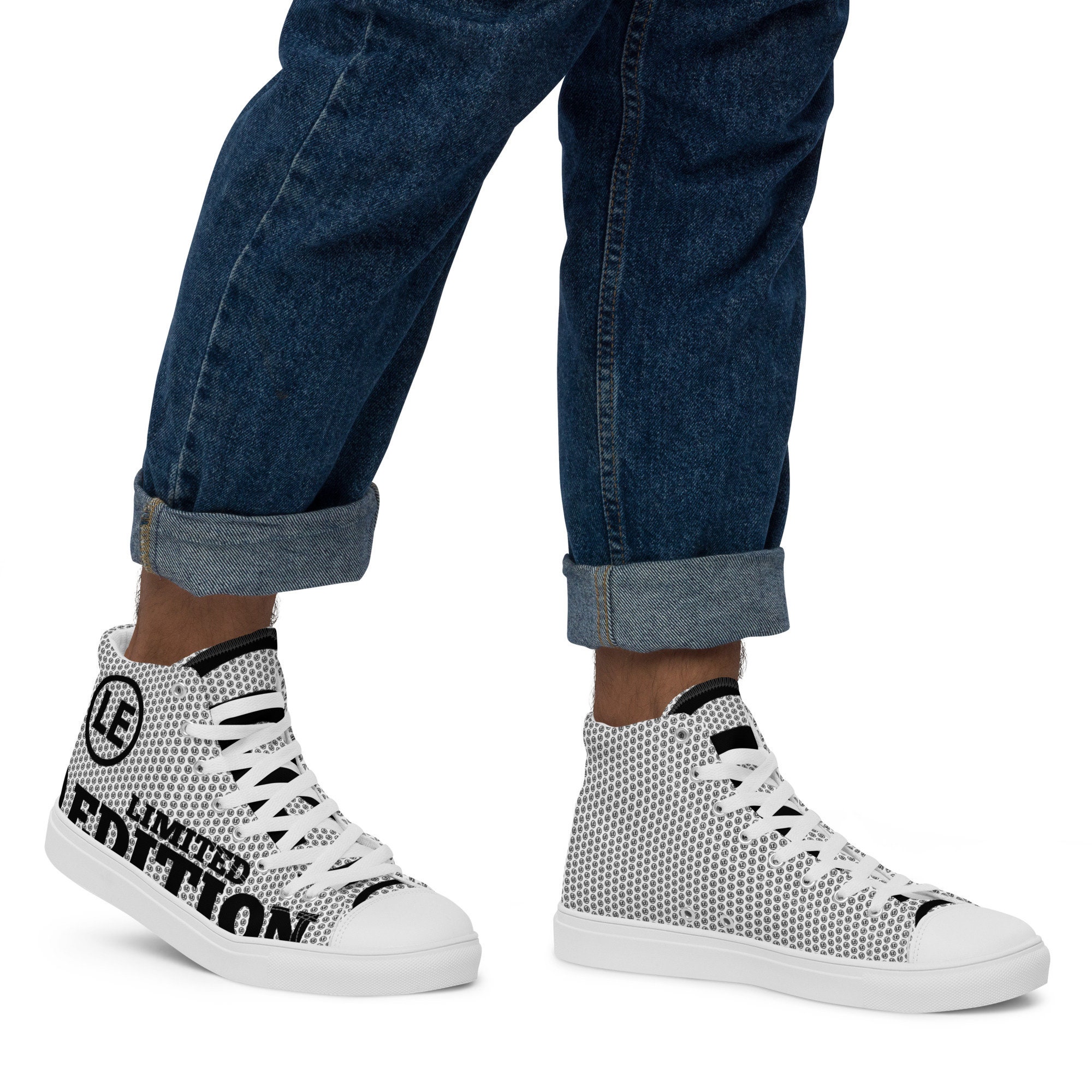 mens white canvas high tops