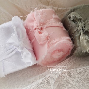 5 Yards Raw Frayed Edge Ribbon 4cm Wide | Party decorations | DIY | Wedding decorations | Flower ribbons | Gift wrapping