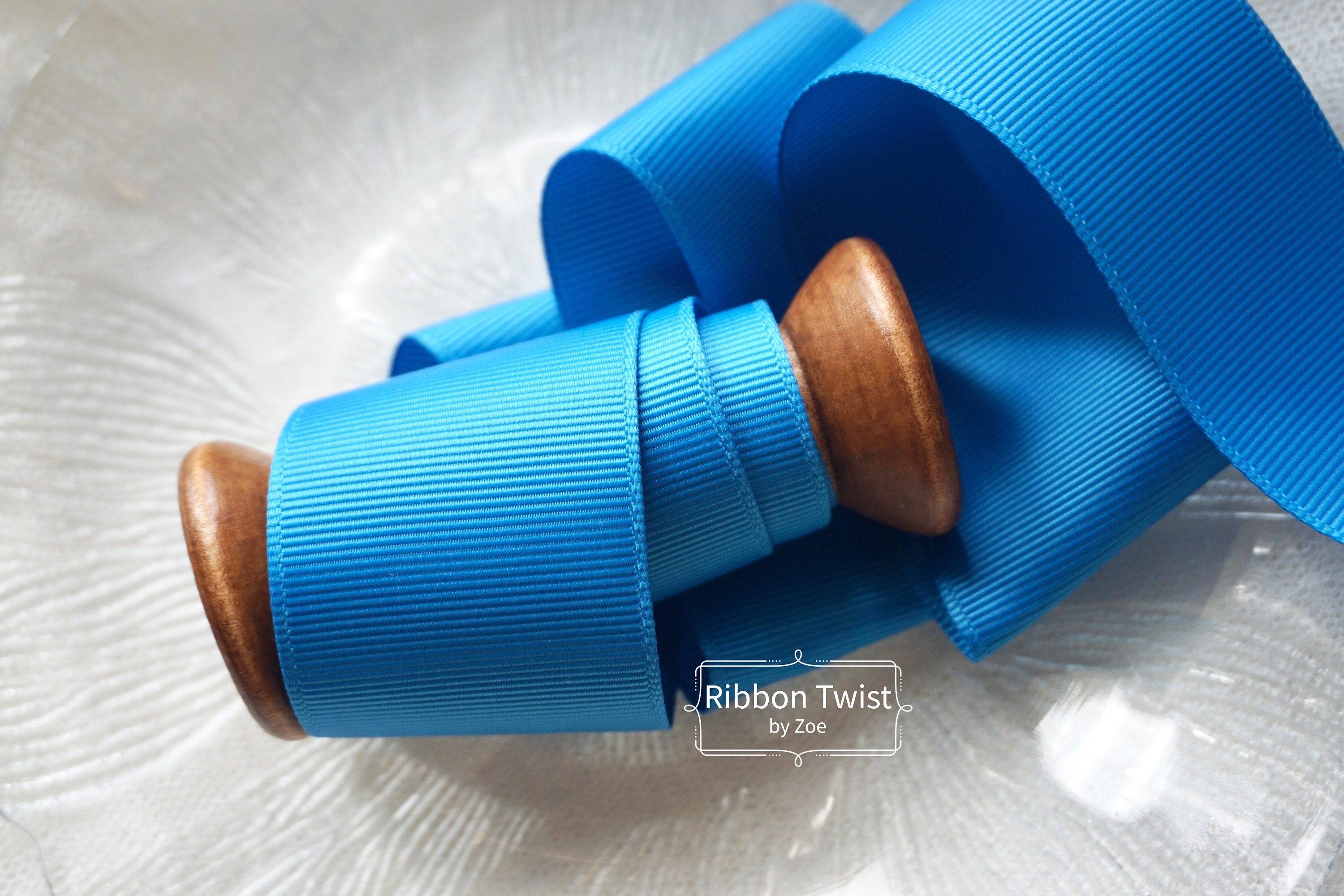2 Metres Aegean Blue Grosgrain Ribbon Bow Making Gift Wrapping DIY 3mm ...