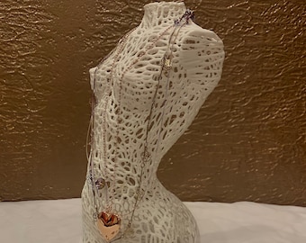 Halskette Ohrring Halter stehen Mannequin Schmuck Halskette Display Voronoi Dame Torso Schmuck Ständer Statue